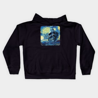 The Skull Van Gogh Style Kids Hoodie